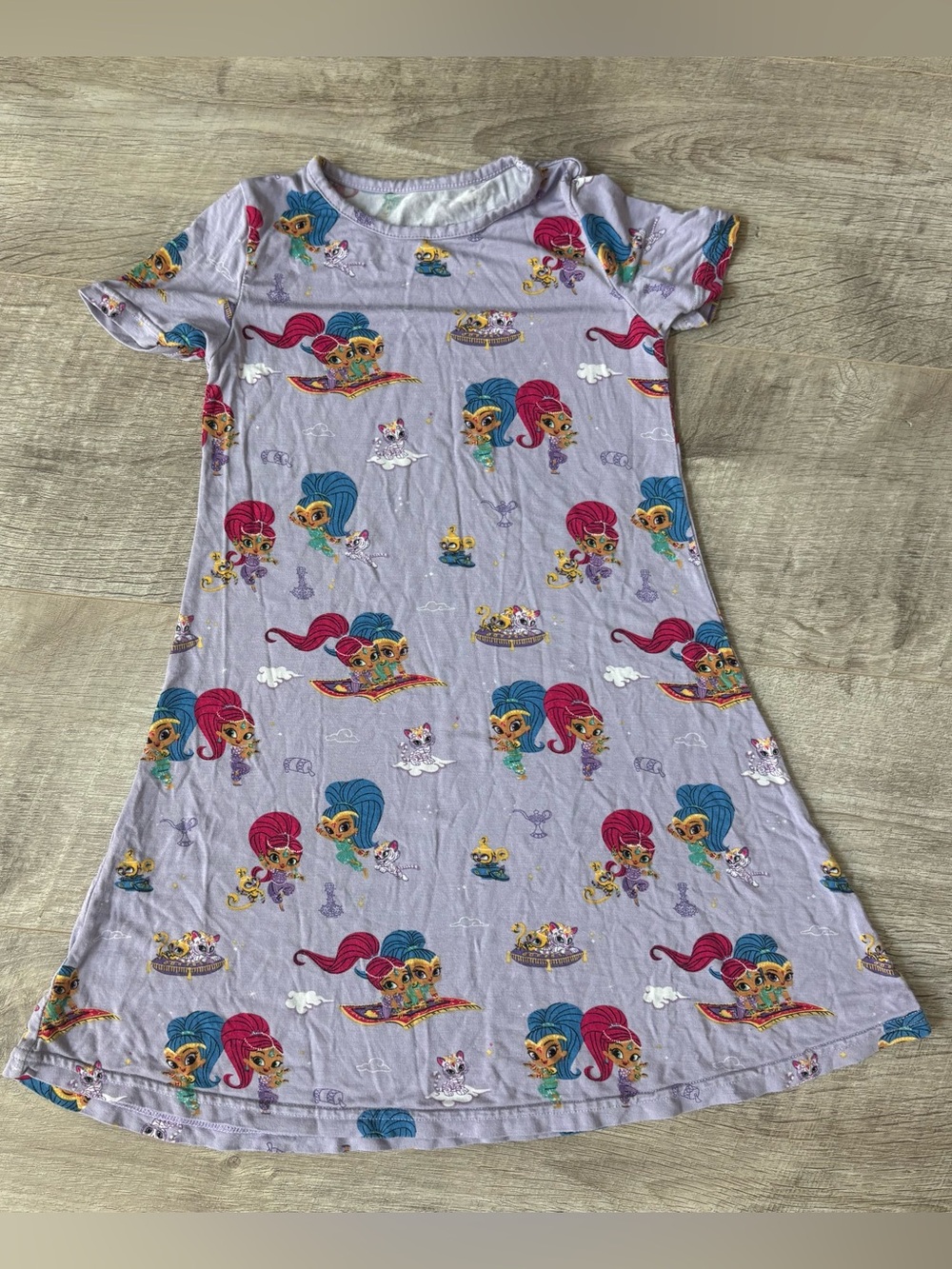 Bellabu Bear Shimmer & Shine Bamboo Short Sleeve Dress 4T